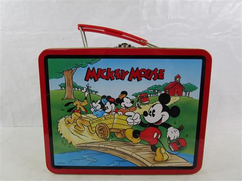 Vintage Metal Mickey Mouse Lunch Box 